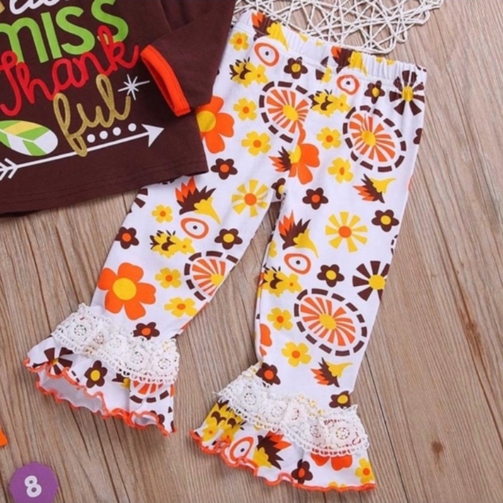 Girls “LITTLE MISS THANKFUL” Matching Outfit - Picture 6 of 9